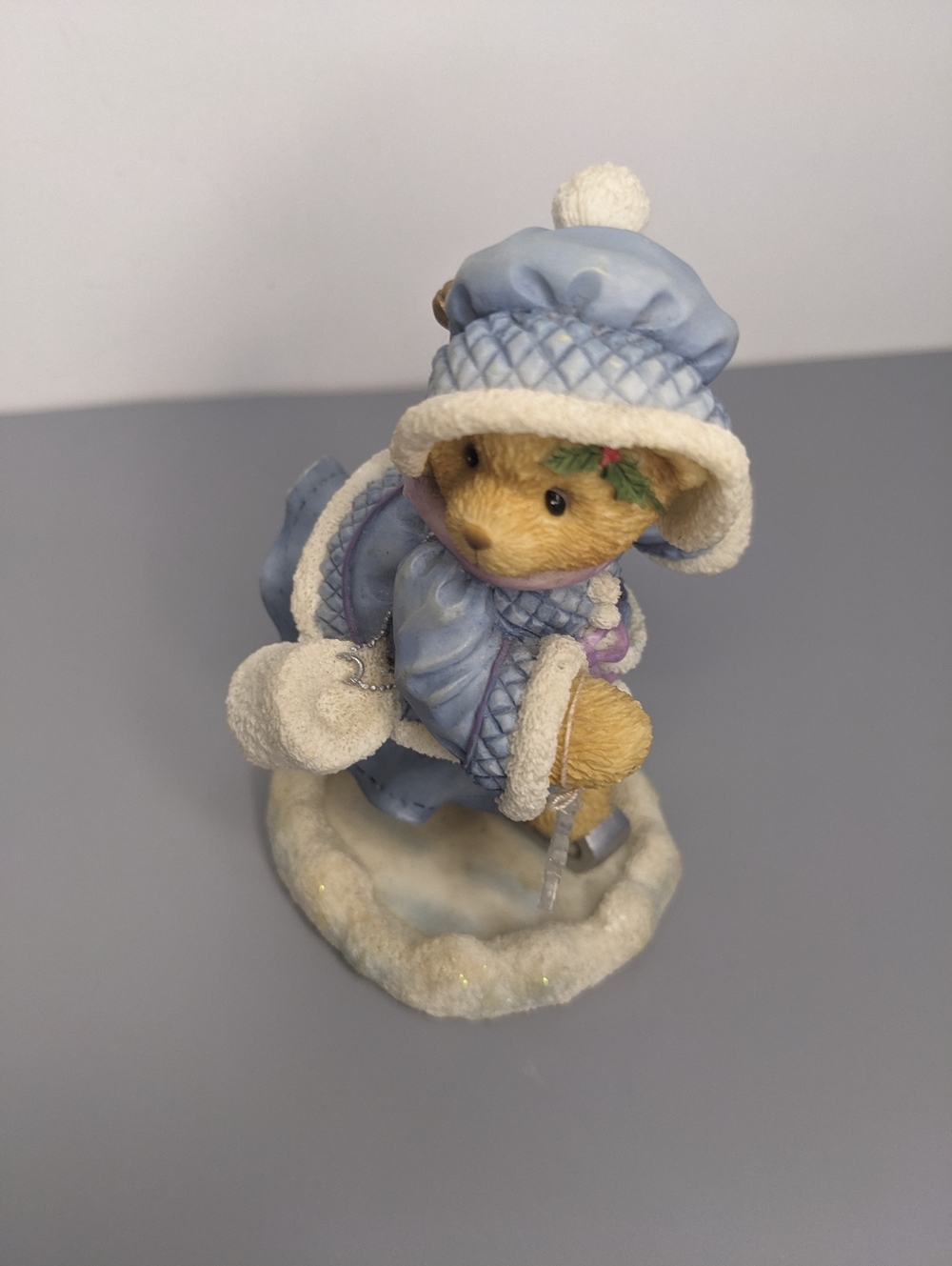 Enesco Cherished Teddies Candace Skating On Holiday Joy Winter Figurine 1997